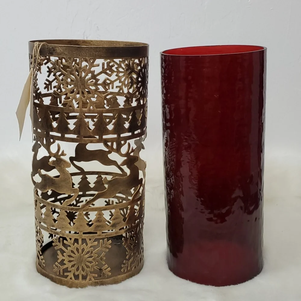 Christmas RF home fashion decor metal glass